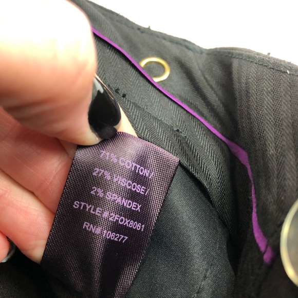 Hale Bob Black Velour Pant with Gold Hardware Sz 6 - Picture 8 of 8